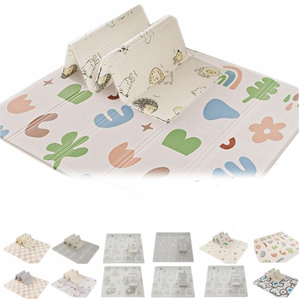 Amazon.co.jp: プレイマット 折りたたみ シームレス 2cm 厚手 180